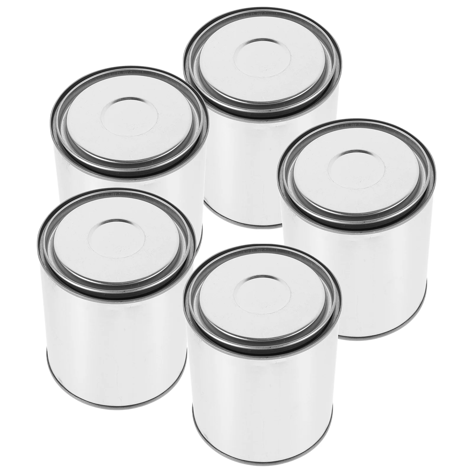 5pcs Empty Metal Paint Cans with Lids Paint Storage Containers Tiny Empty Pitch Small Metal Pails oil paint can