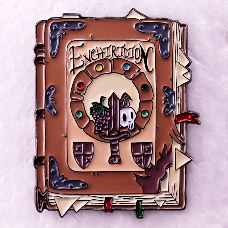 The Enchiridion Book Badge Cartoon Episodes Ancient Book Pins Brooch Jewelry