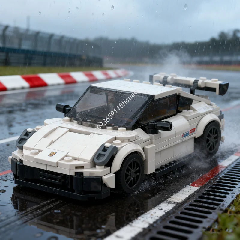 

320 шт. MOC Porscheed City Champions, модель суперкара, строительные блоки, игрушка, рождественский подарок, идея для сборки, образовательный кирпич для детей