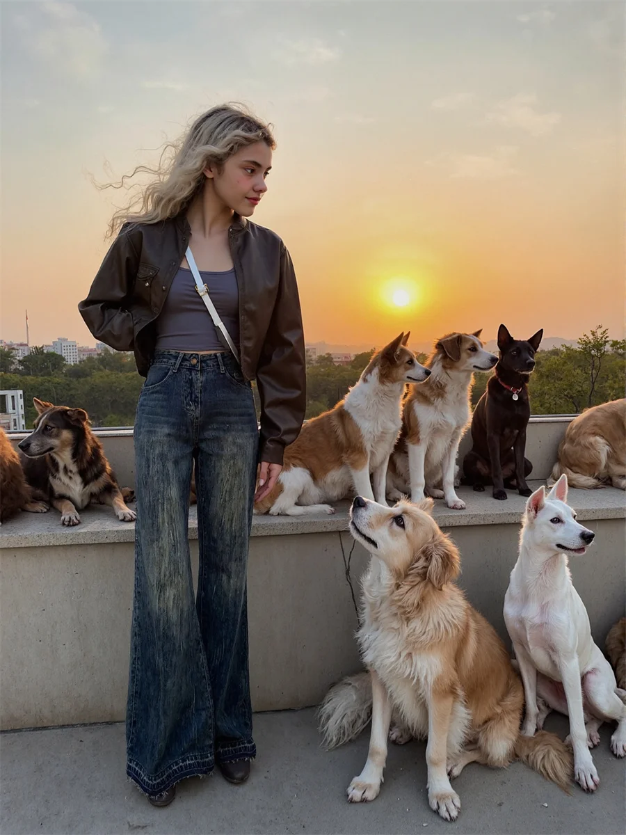 フレアダメージジーンズパンツ女性用デニム女性服リッピング穴あきボーイフレンドグラフィティワイルドヒップスターカジュアルオールマッチ