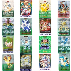 16pcs DIY Pokemon Collection Cards Pikachu Green Version1 1996 Charizard Game Anime Self MadeGift Toy