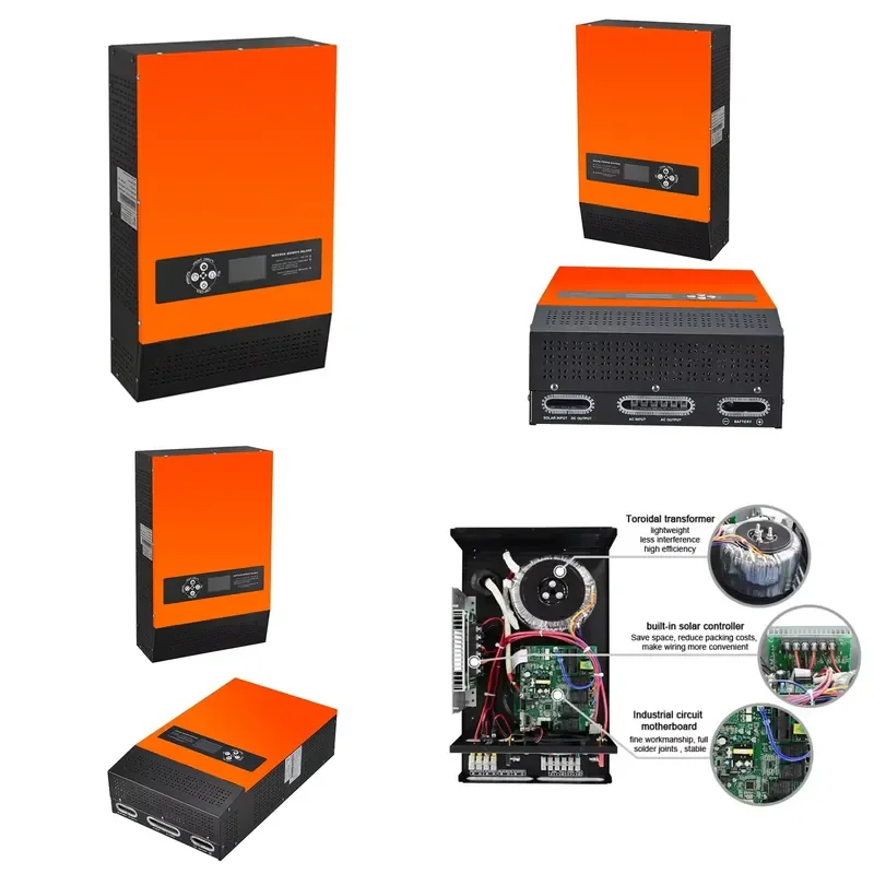 For Off-grid System Optimal 5000W Split Phase Hybrid Inverter 110V 220V Solar Panels and Automotive Lithium Ion Batteries