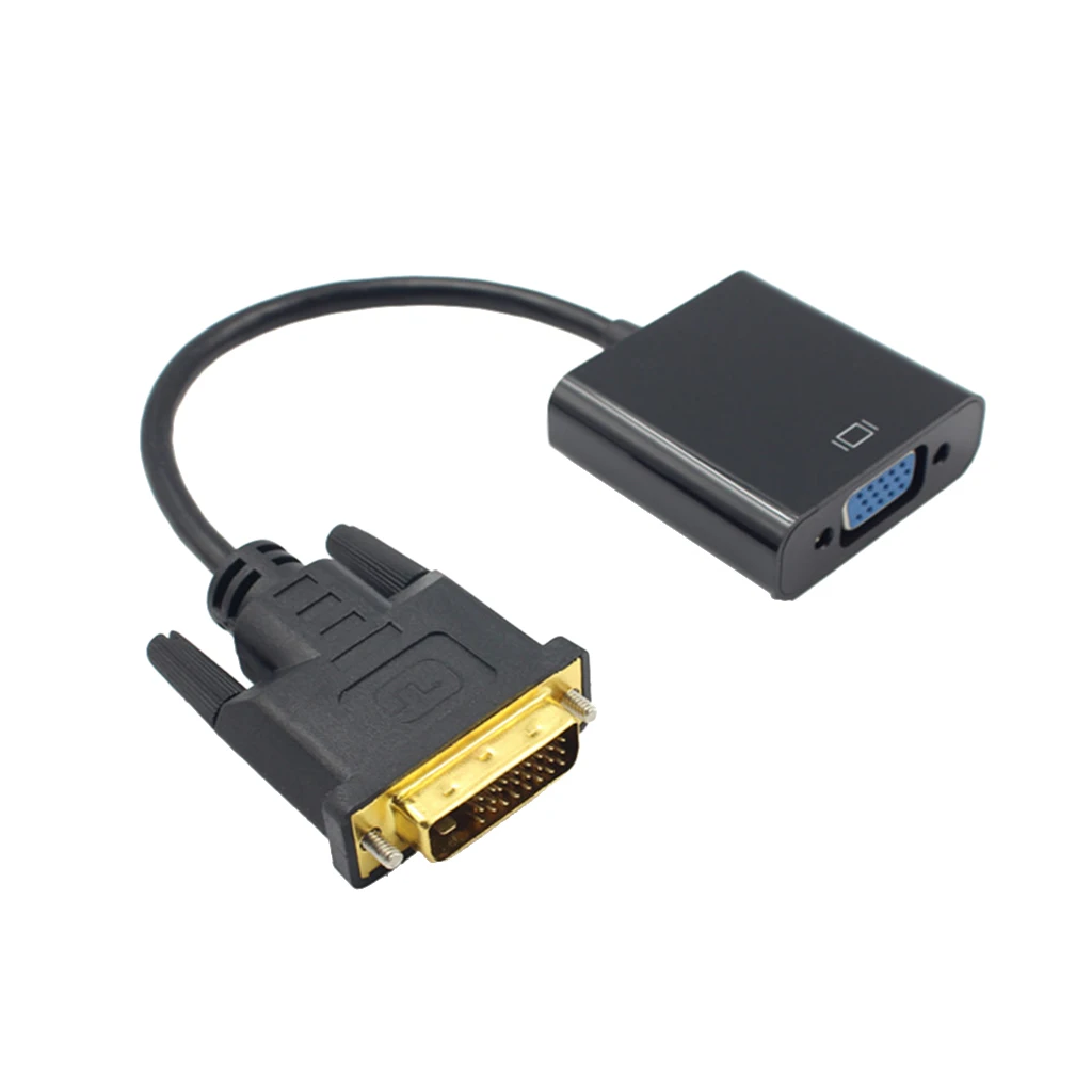 DVI D to VGA Adapter Cable Cable Support 1080P Converter for Laptops