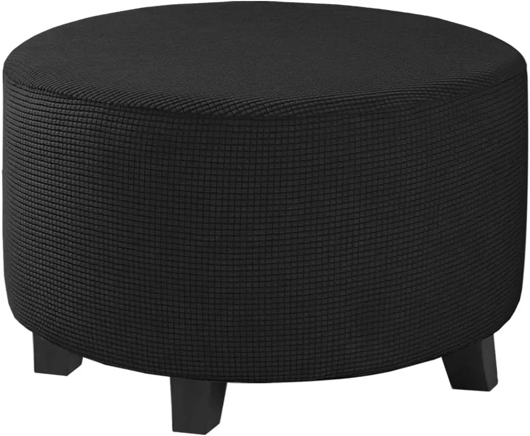 

Ottoman Cover Stretch Ottoman Slipcover Round Ottoman Storage Cover Folding Stool Covers Furniture Protector Cover For Footrest