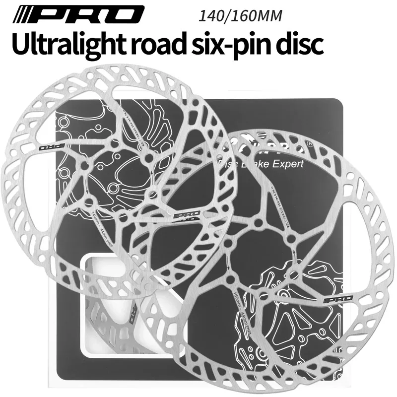 

IIIPRO CNC Hollow High-Strength Steel Bicycle Brake Disc Ultra Light 6 Bolt Bicycle Disc Brake 140/160mm Bicycle Accessories