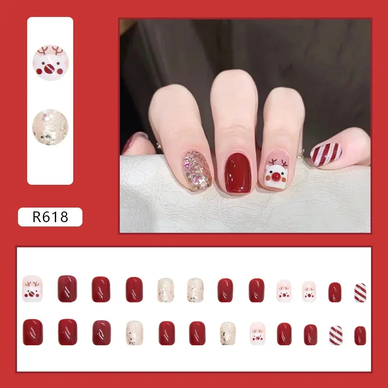 24Pcs/Set Silver Moon Star Gradient Wearing Nails Art Long Ballet Fake Nails Removable French Acrylic Press on Nail Tips