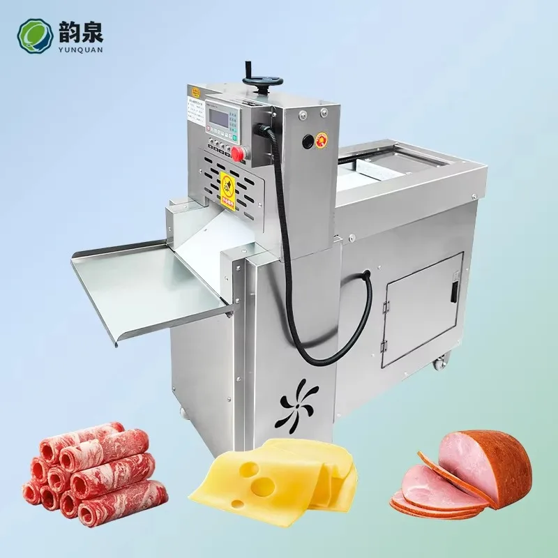 Large-Scale CNC Frozen Beef And Mutton Slicing Machine New Condition Roll Cutting Machine With Adjustable Thickness