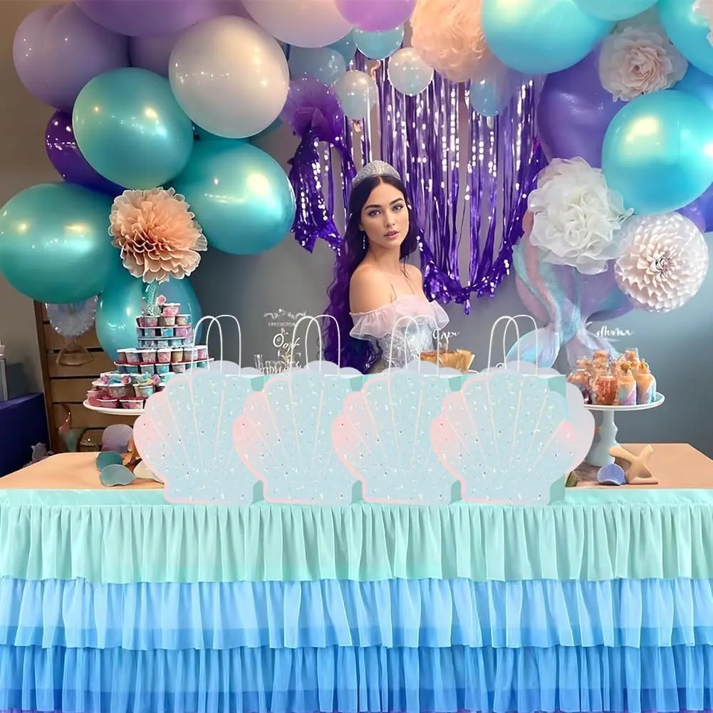 6-24PCS Mermaid Shell Party Favor Bags Paper Candy Goodie Treat for Underwater Ocean Themed Birthday Decoration Picnic Supplies view 4