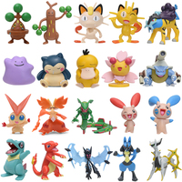 Cute Pokemon PVC Figures Model Toy Lucario Psyduck Totodile Ditto Eevee Lunala Meowth Hot Anime Game Doll Desktop Ornament Gifts
