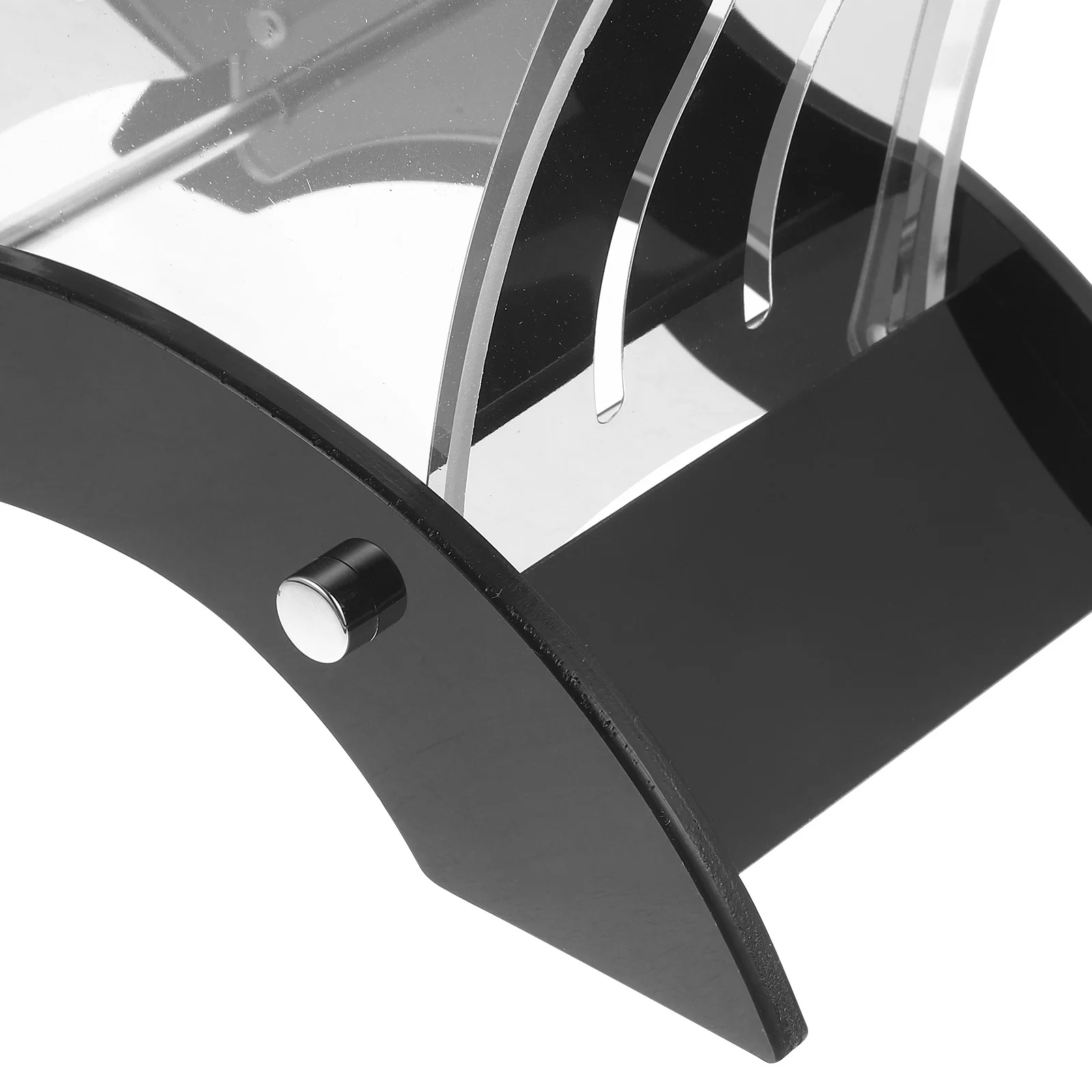 

Black Knife Block 21*11.2*22.2Cm 0.5Cm Thick Acrylic Stainless Steel Holder Kitchen Storage Breathable Hollow Detachable