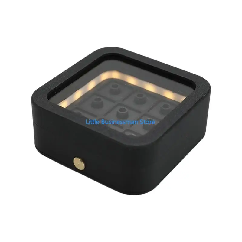Aufbewahrungskoffer für mechanische Tastaturtastenkappen mit beleuchtetem 3 x 3-Layout-Display, Sichtdeckel und magnetischer – Detail 3