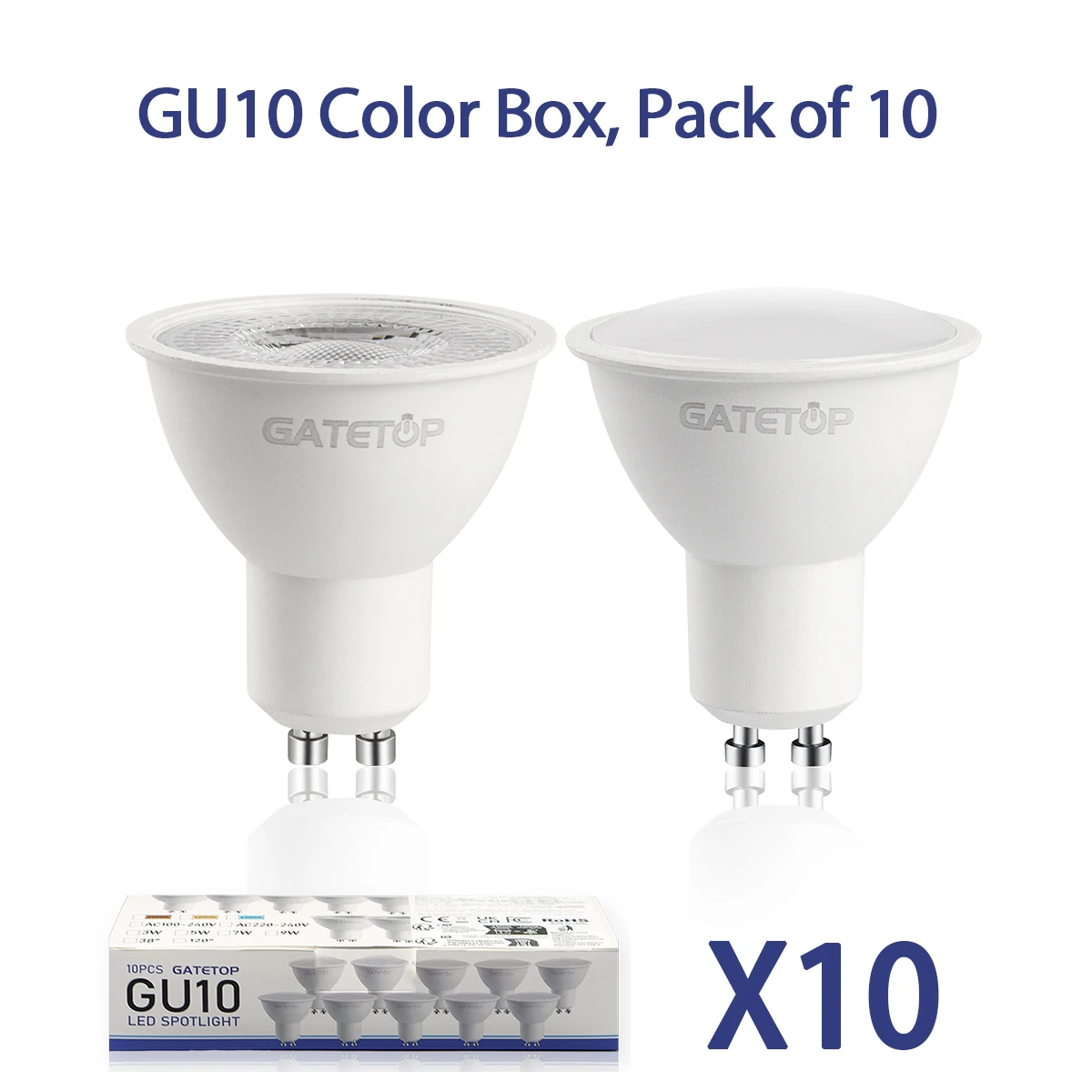 

10pcs/Lot GU10 Base Led Bulb Light 5W AC220V-240V color 3000k bright Bombilla Lampara 120° For Living Room Lighting