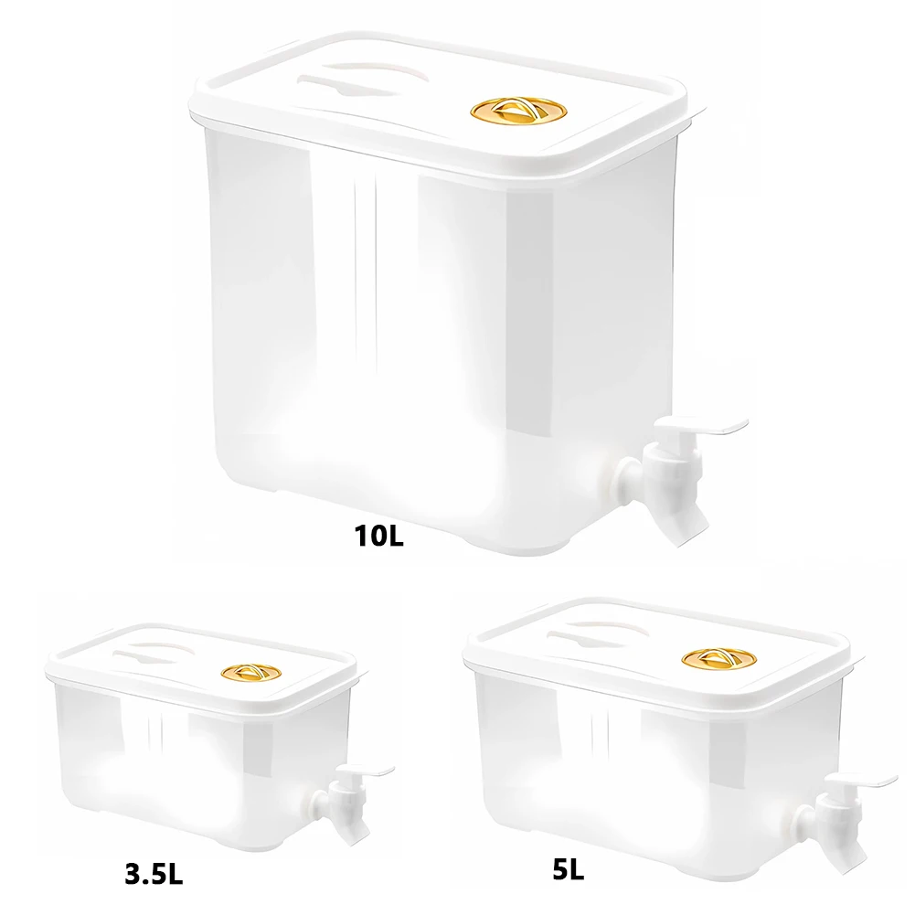 5/10L Large Capacity Cold Water Pitcher Cold Kettle with Faucet in Refrigerator Iced Beverage Refrigerator Juice Drink Dispenser