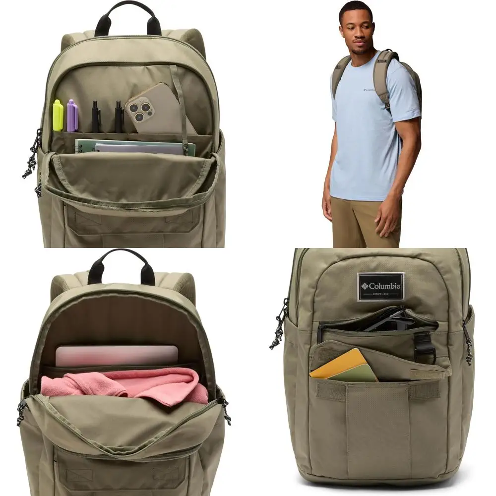 Mochila Columbia Unisex Buxton de 26L, Verde Piedra, Talla Única