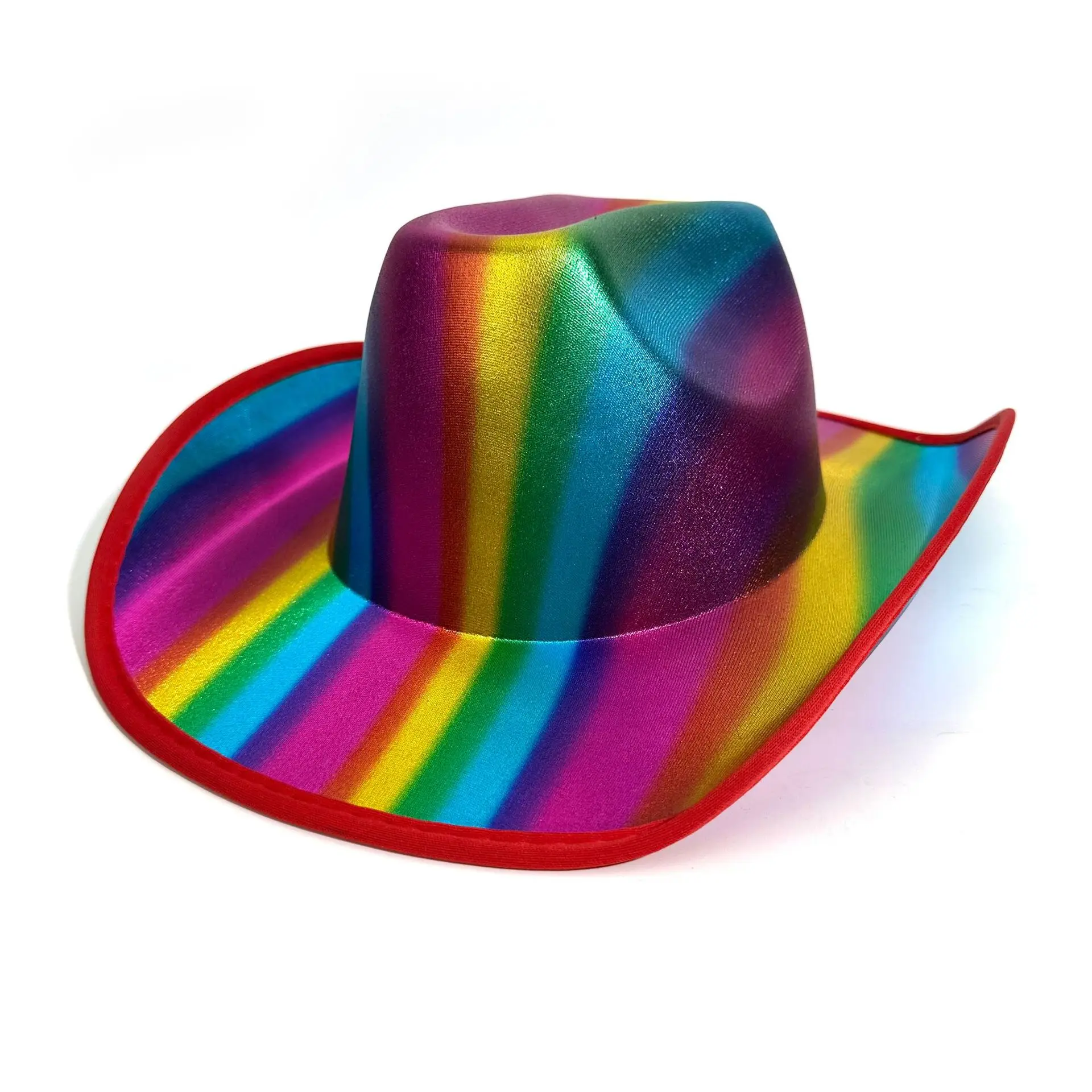 

Women and men's gradual change of top cowboy shiny color matching party western cowboy hat