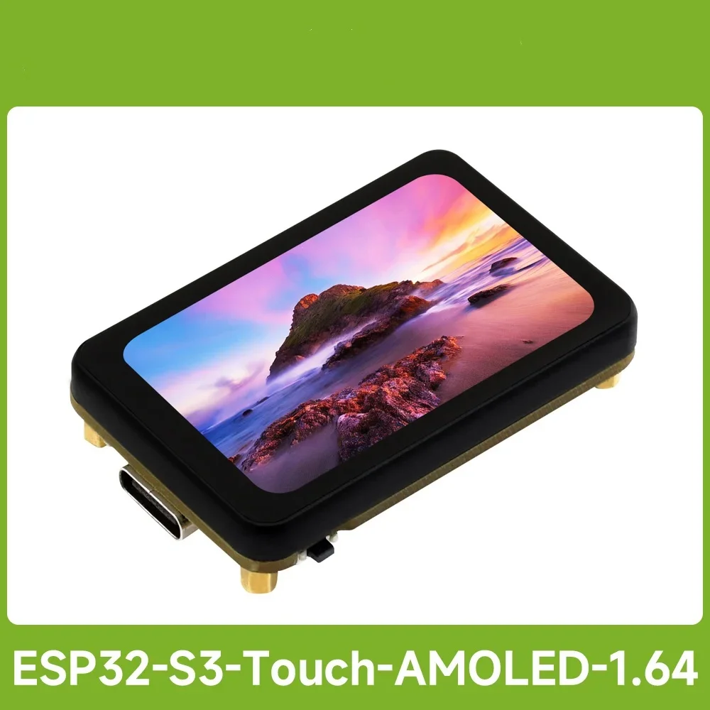 Waveshare ESP32-S3 1.64inch AMOLED Touch Display Development Board, 280×456, Onboard Accelerometer And Gyroscope Sensor