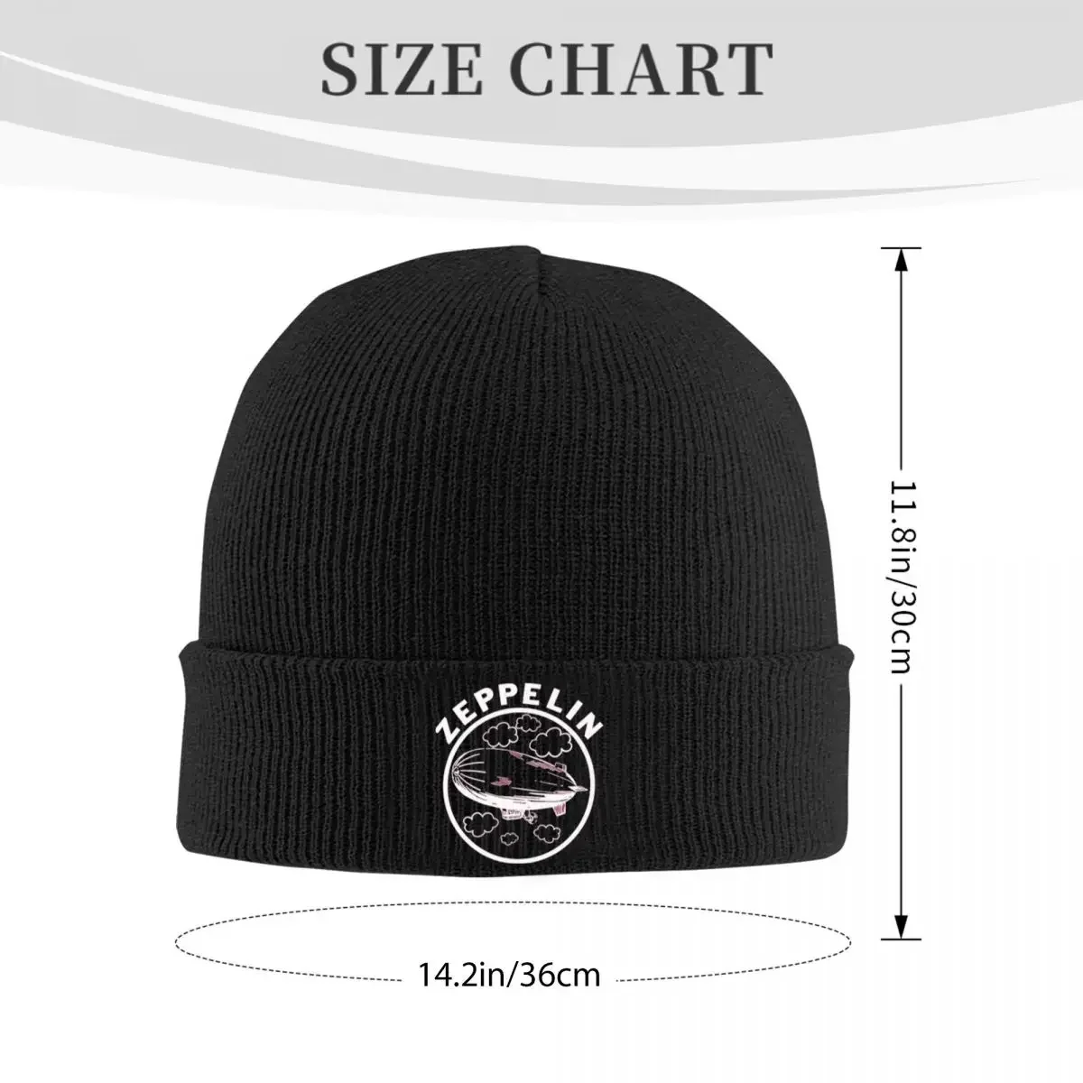 The Led Band Zeppelins Balloon Knit Hat Beanie Winter Hat Warm Fashion Cap for Men Women