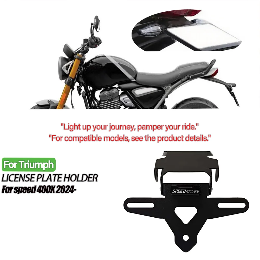 

For Speed 400 Speed 400X 2024- Motorcycle Tail Tidy Fender Eliminator License Plate Holder with LED Light