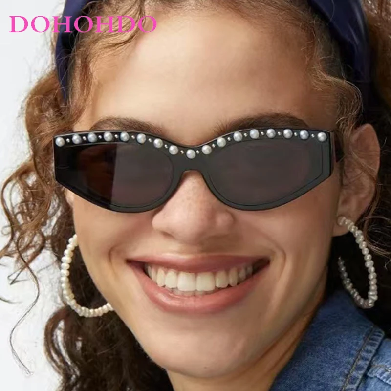 

Vintage Luxury Brand Designer Rhinestone Sunglasses Women Trendy Cat Eye Sun Glasses Male Summer Traveling Shades UV400 Lentes