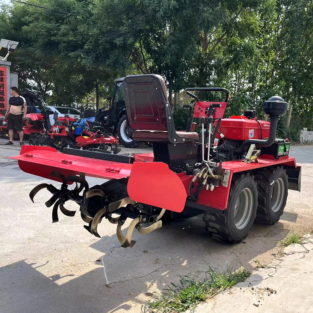 18hp 25hp Agricultural Farming 4 Wheels Tiller Cultivator Trencher Agriculture Four Wheel Drive Tractors 4x4 Mini Tractor 4wd