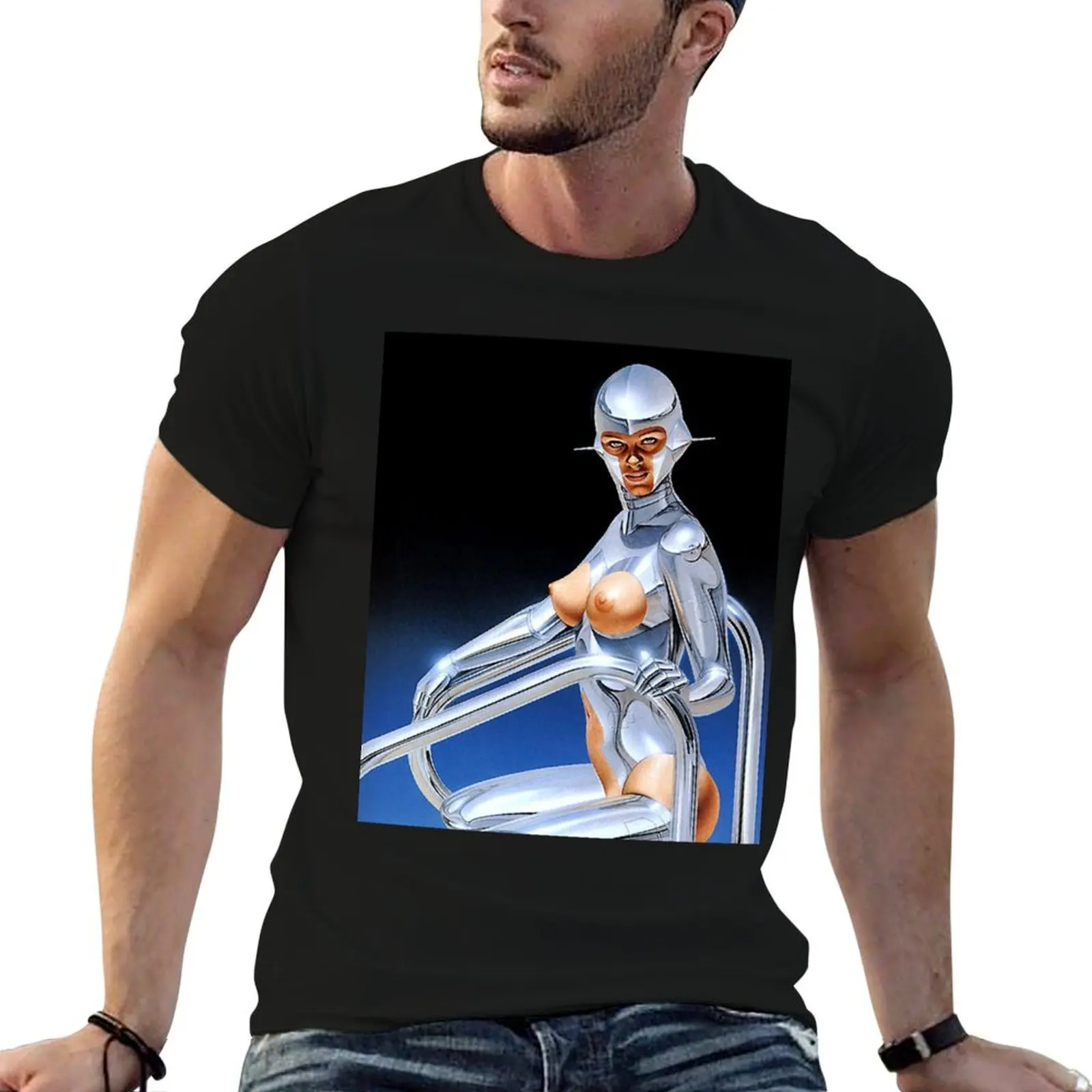 

Hajime Sorayama Skinny Dipper T-Shirt mens graphic t shirts man t shirt cotton high quality T-Shirt