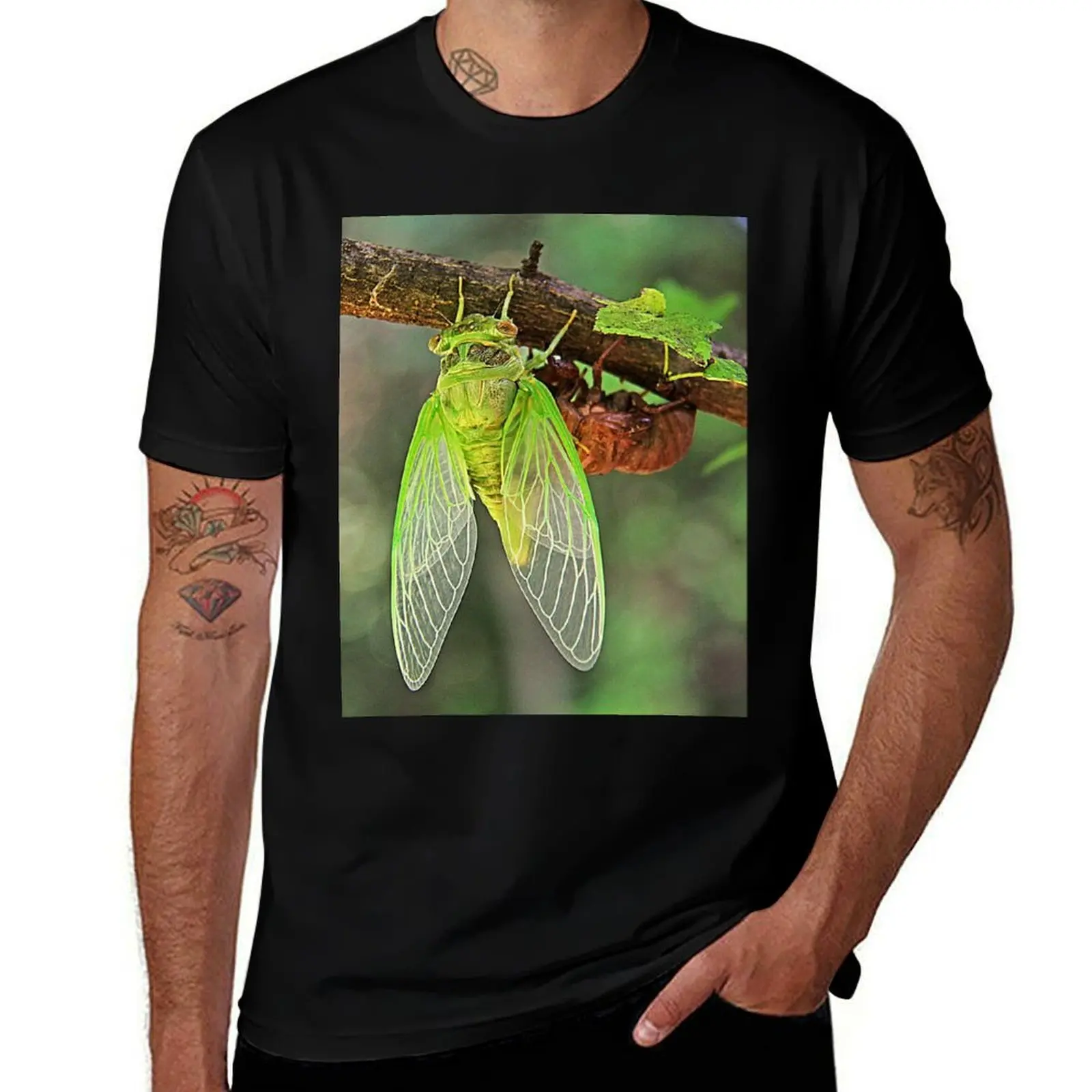 Cicada Emerging from it's Shell T-Shirt Casual Fashion Print Tee Top T-Shirt