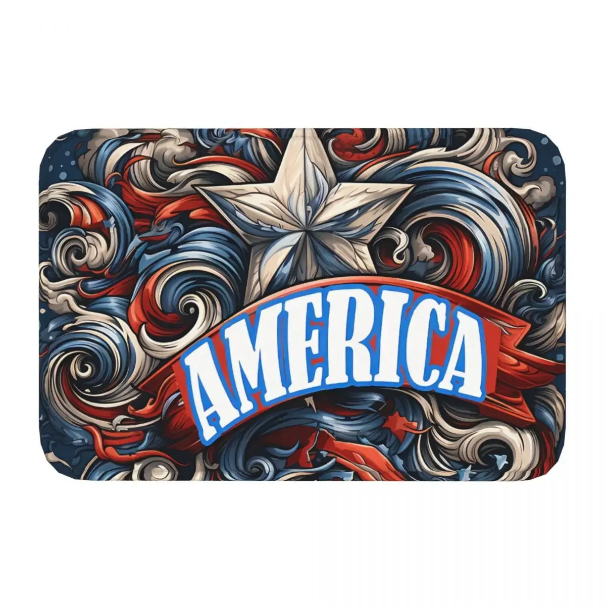 Independence Day The United States 4th Of July Anti-Slip Rug Doormat Kitchen Mat Cool Hallway Carpet Bedroom Decor