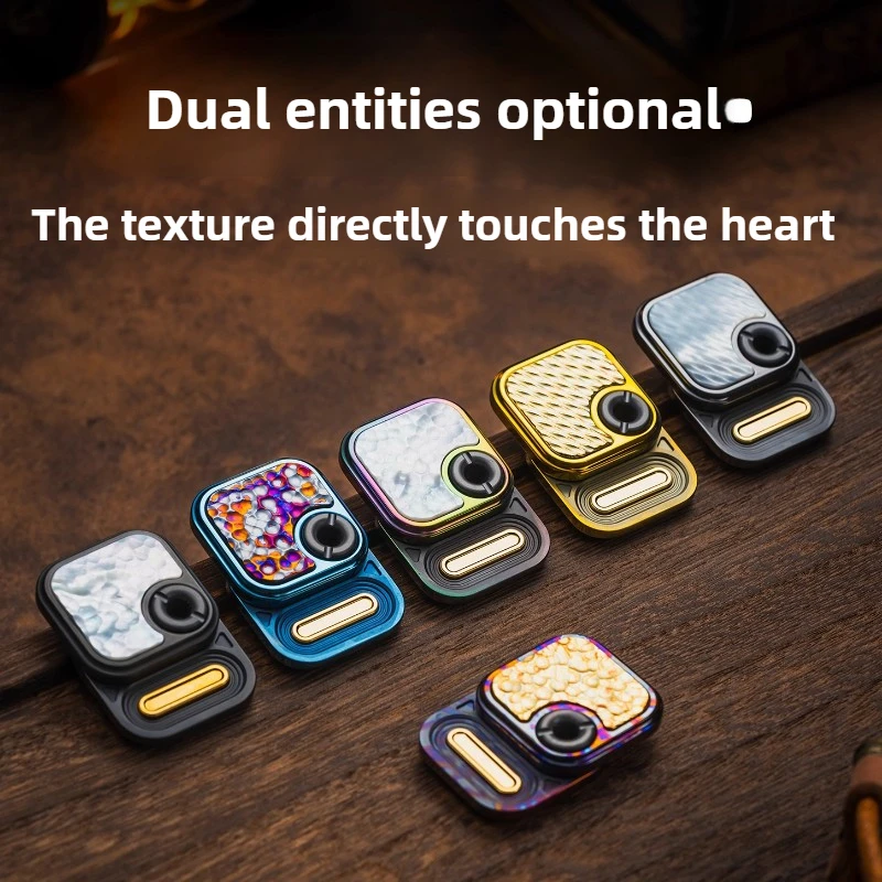 01edc une morsure de Toast français Mini petit Cube mécanique en métal côté poussée du bout des doigts carte poussoir jouet de décompression