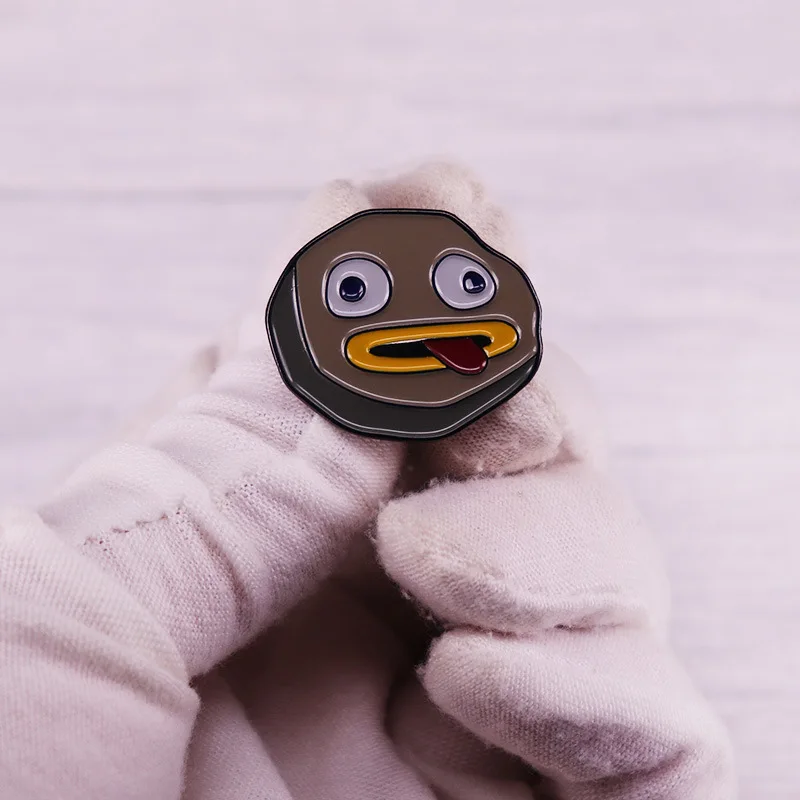 1 Stück Lustiger Goofy Enten-Gesichts-Meme-Emaille-Pin, Verrückte Cartoon-Brosche, Lässiger Spaß-Straßenschmuck als Geschenk
