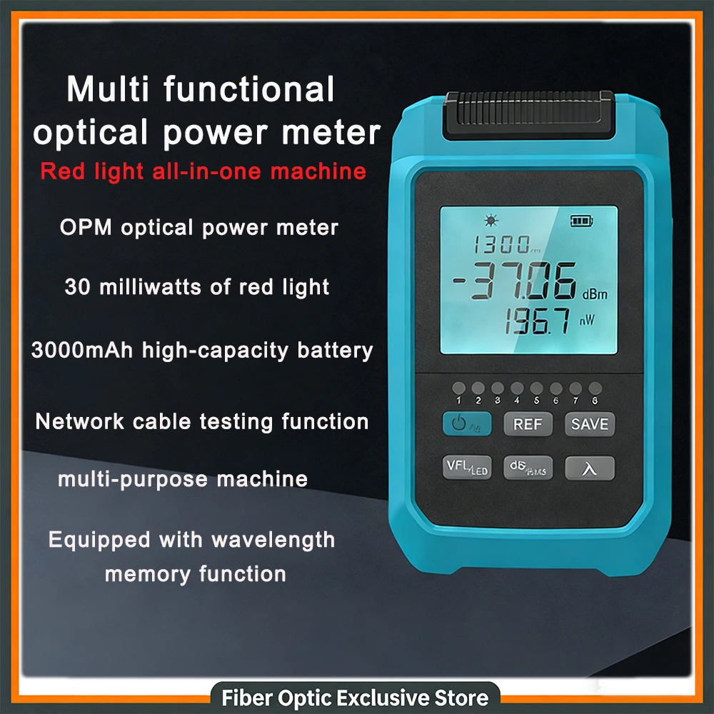 

Измеритель мощности оптоволокна Многофункциональная универсальная машина с красным светом и 10-длинной длиной волны 500-светодиодов памяти в качестве оптоволоконного инструмента VFL