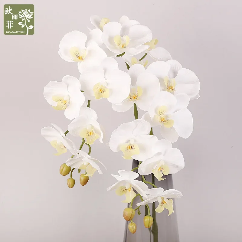 Artificial 9-head Soft-touch Butterfly Orchid Fake Flower Living Room Home Decorphotography Placement Props Wedding Decoration