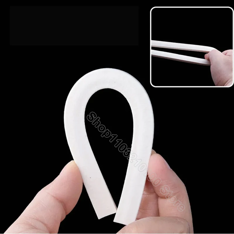 Square Silicone Sponge Strip Thick 4-30mm White Silicone Foamed Rubber Doors Windows Gasket Trim Seal Weathstrip Width 4-30mm