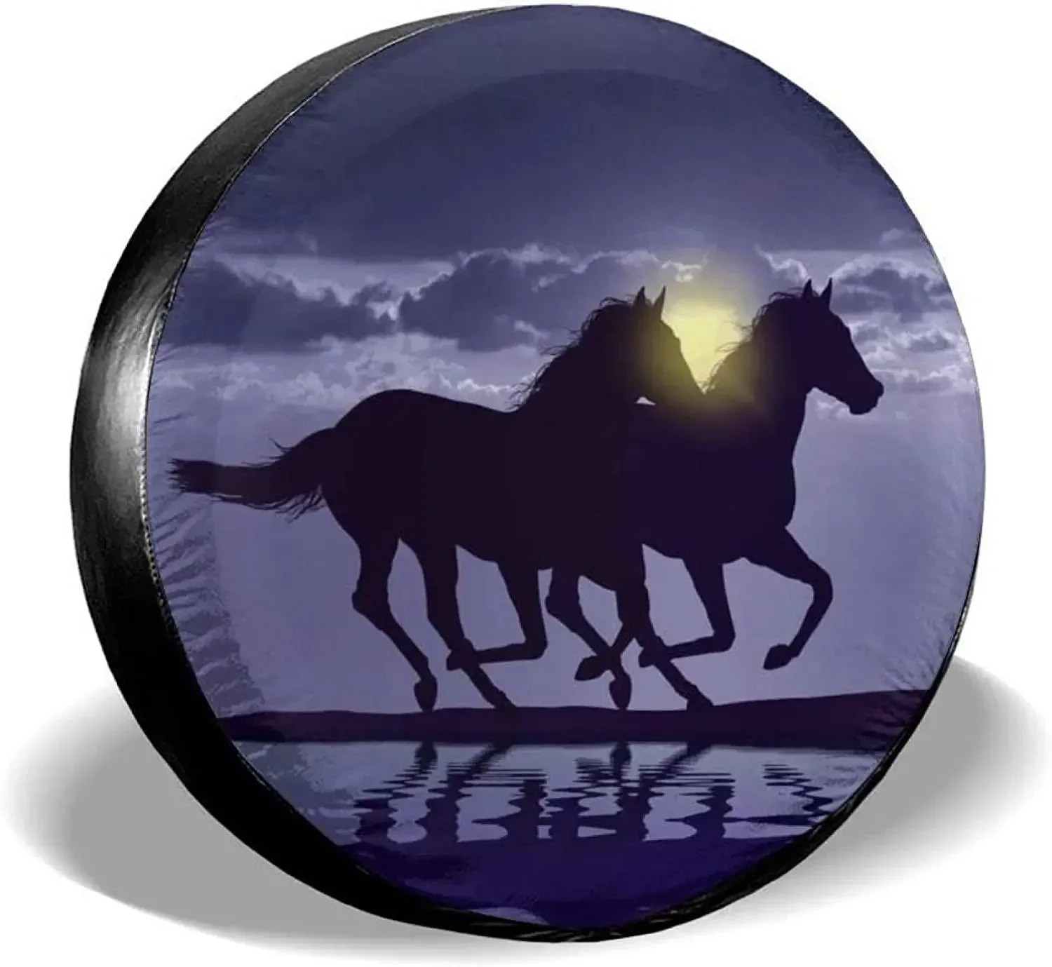 

Spare Tire Cover Universal Tires Cover Running Horse Car Tire Cover Wheel Weatherproof and Dust-Proof UV Sun Tire