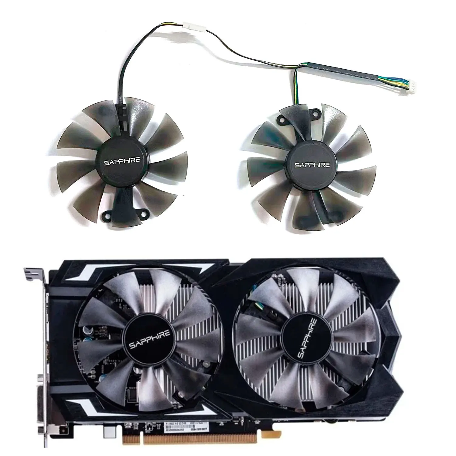 

Suitable for Sapphire RX560 RX 460 550 Graphics Card Replacement Fan GA91S2H 4PIN 85MM DC 12V 0.35A GPU Cooler