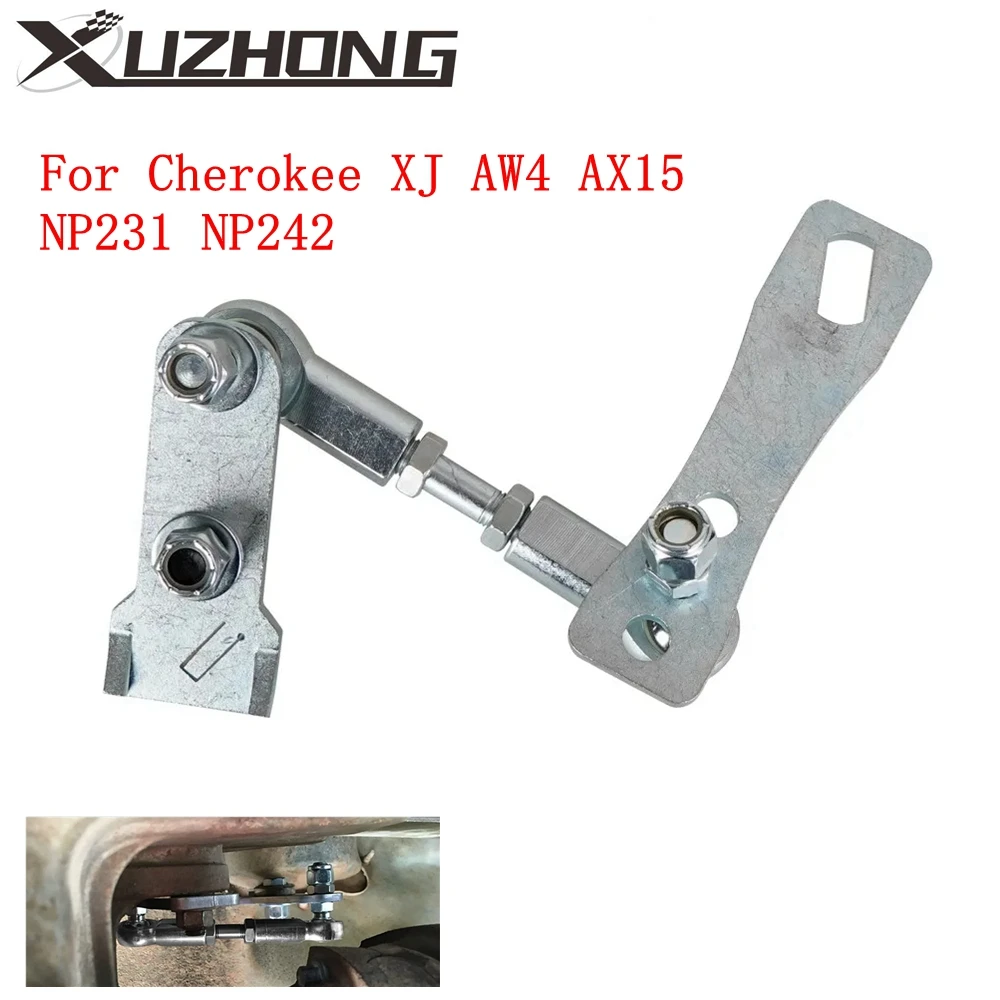 Stainless steel Transfer Case Linkage Kit Fits for Jeep Cherokee XJ Comanche MJ 1986-2001 Silver Transmission Accessories