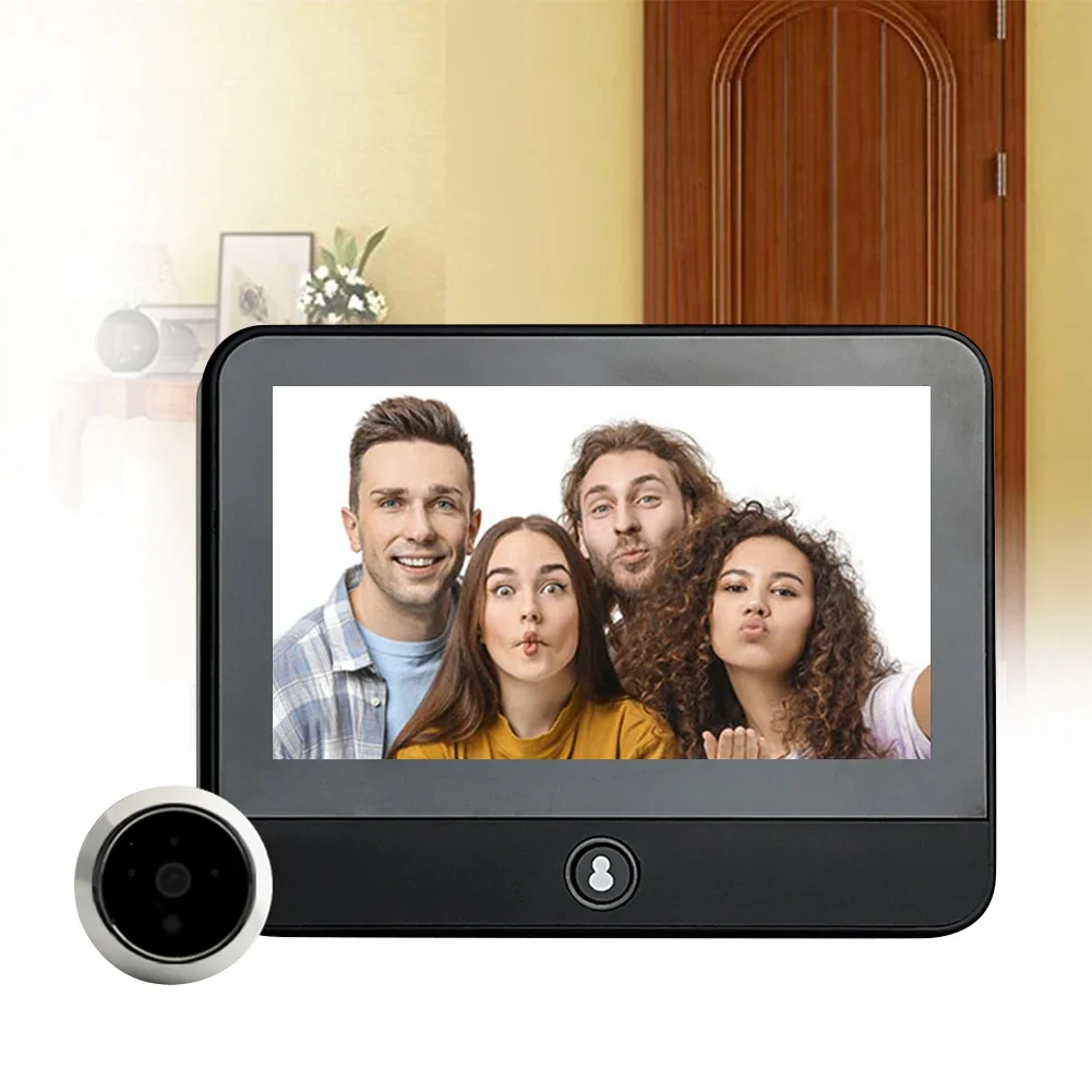 1080P Digital Door Viewer 120 Degree Wide Angle WiFi Peephole Camera with 4.3 Inch Monitor Digital Door Camera IR Night Vision