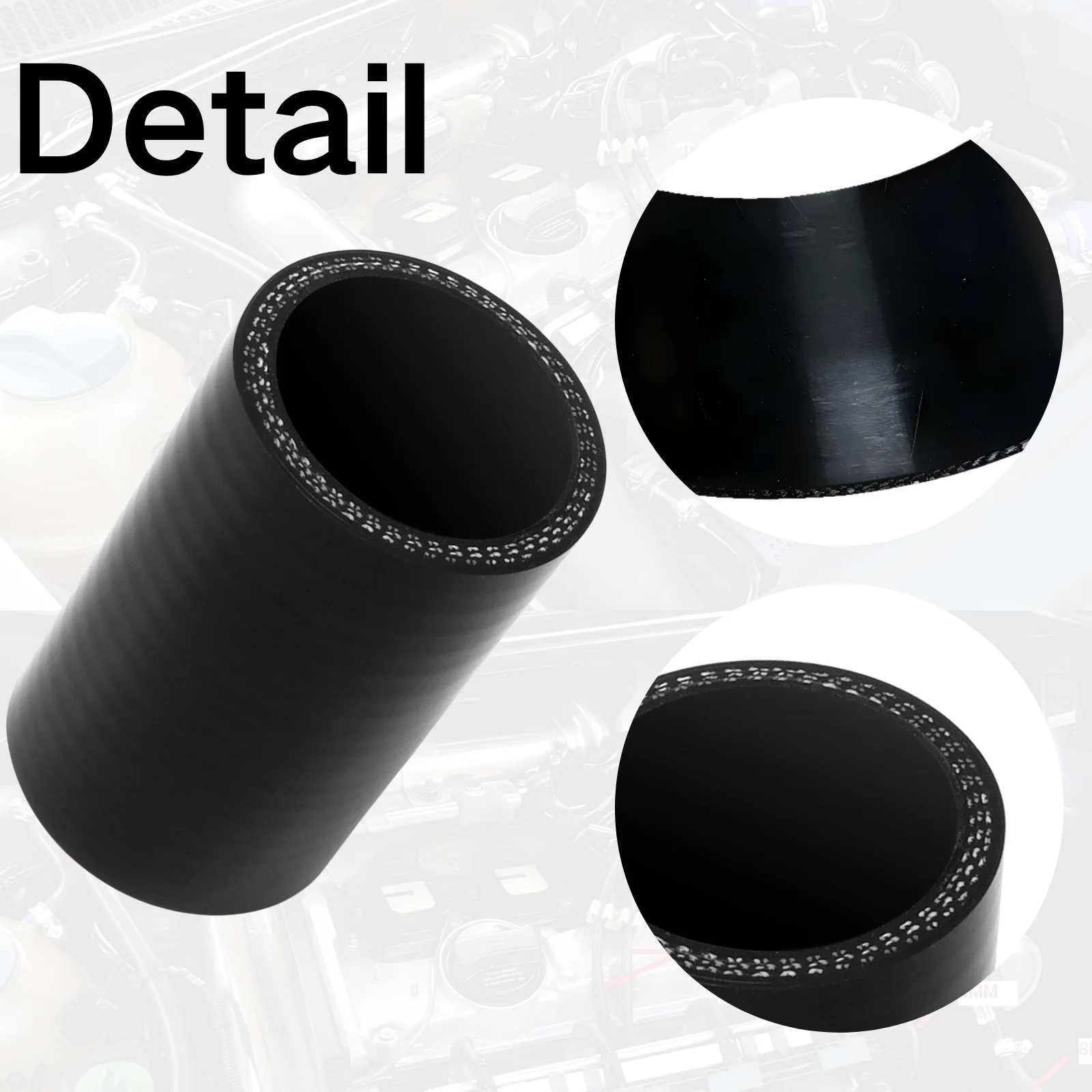 I33T  Silicone Hose Straight 22/25/28/30/32/35/38/40/42/45mm ID Car Air Intake Tube Pipe Engine Parts Turbo Intake Pipe Black