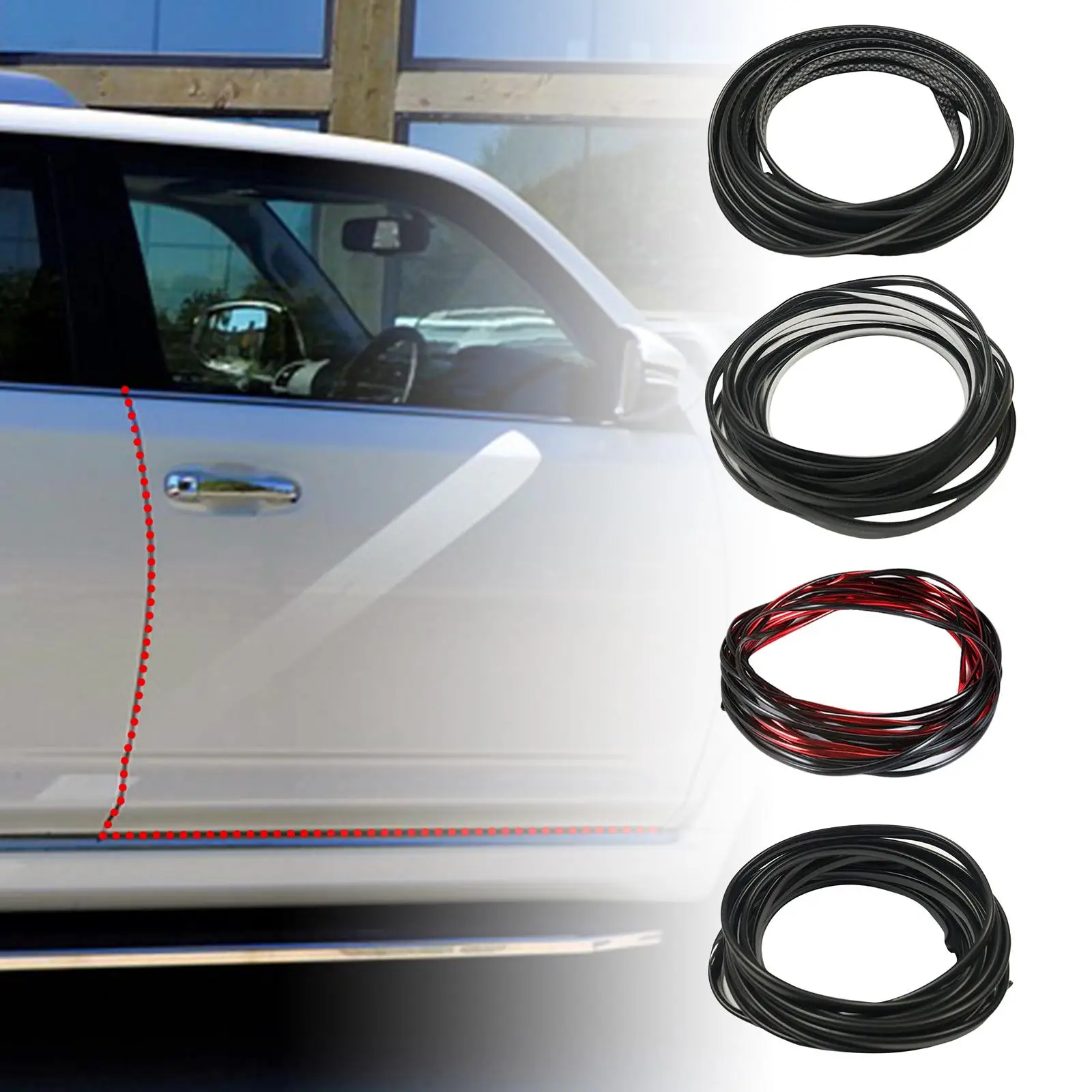 Универсальная защита края двери автомобиля, защитная полоса 5 м, защищенная подкладка, для автомобиля