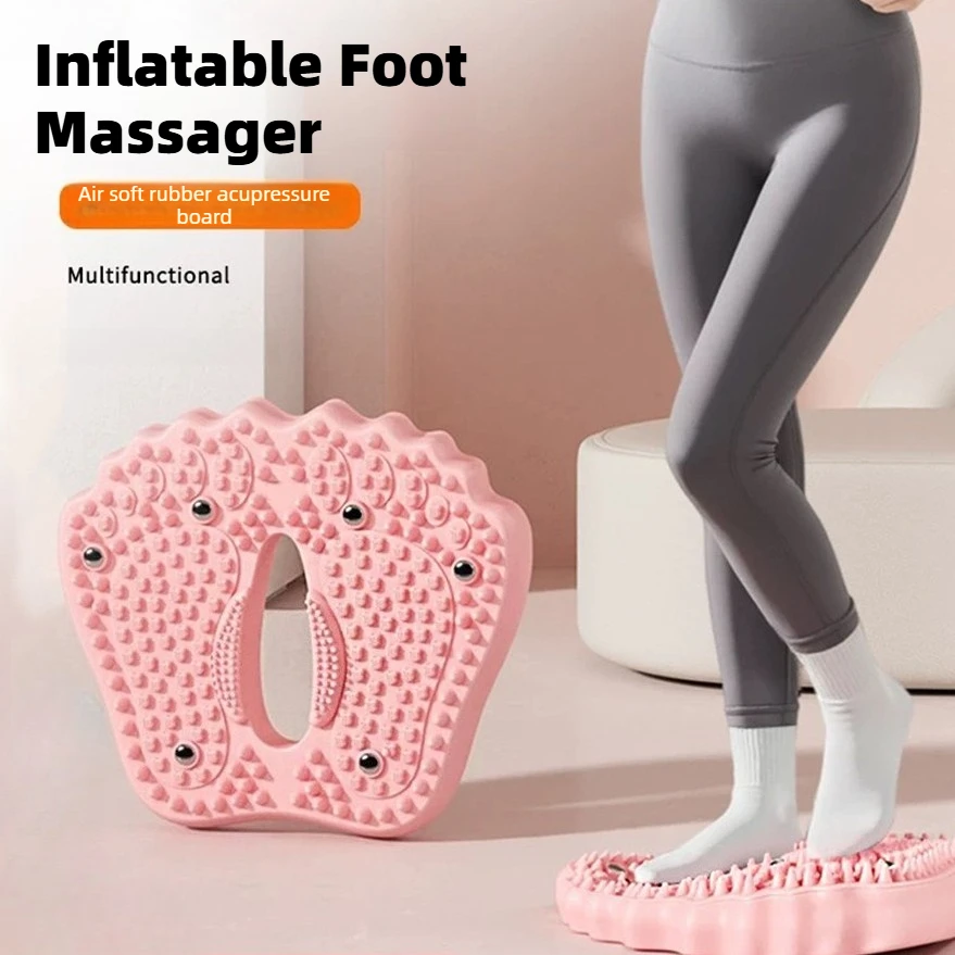 

Надувной массажер для ног для домашнего использования, противоскользящий коврик-степпер с магнитными камнями для точечного массажа, для похудения, для занятий спортом и фитнесом на месте
