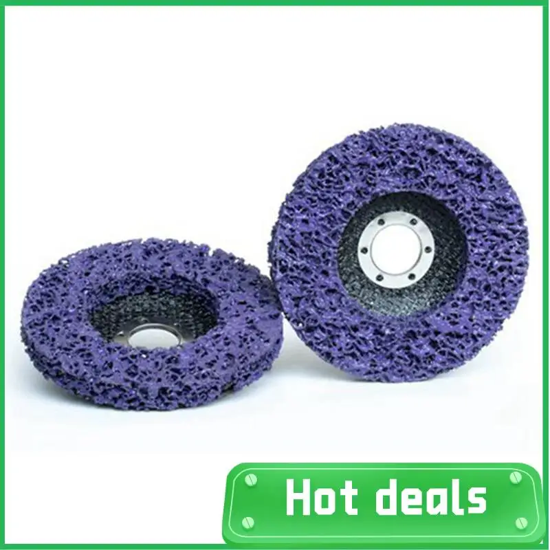 luda-125mm-5個-ディスク研磨ホイール-クリーニングと塗装と錆の除去用-パープル