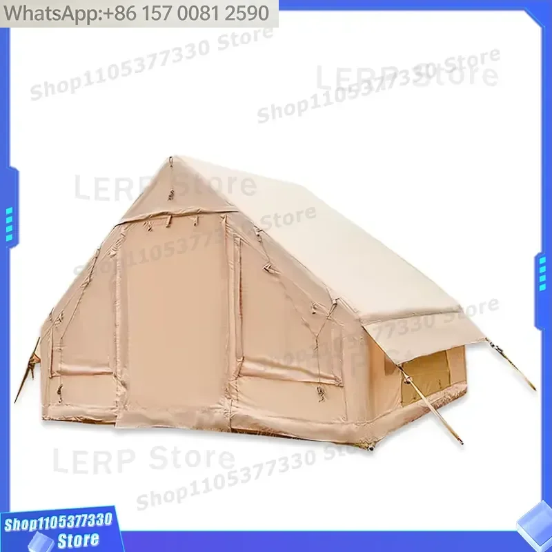 Support Generation Outdoor Camping Glamping Inflatable Oxford Tent Rainproof Quick Setup Double-layer Ridge Spring Summer
