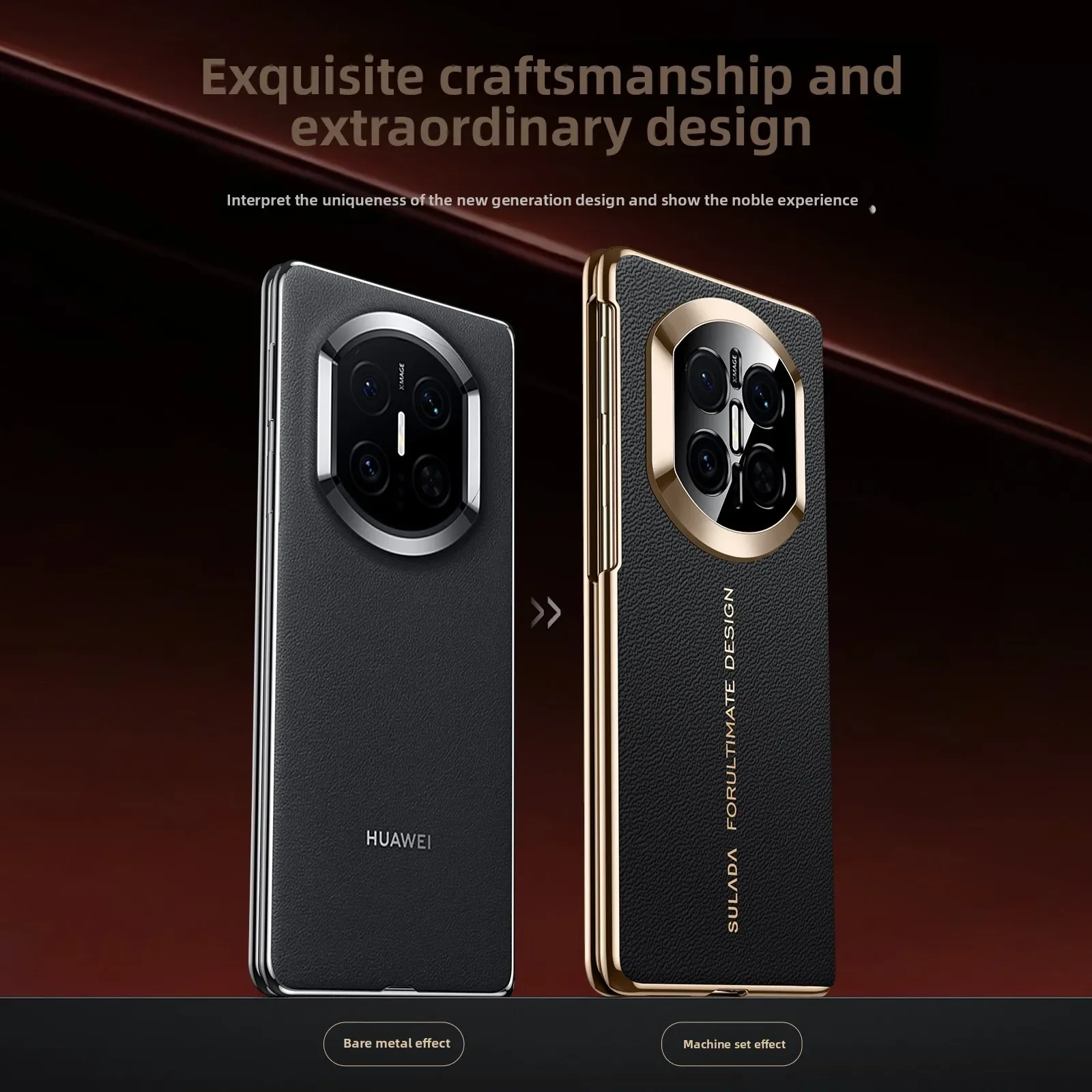 Integrated shell and film full coverage phone case for huawei mate x7 SULADA genuine leather instant upgrade to xt for matex6 x5 view 3