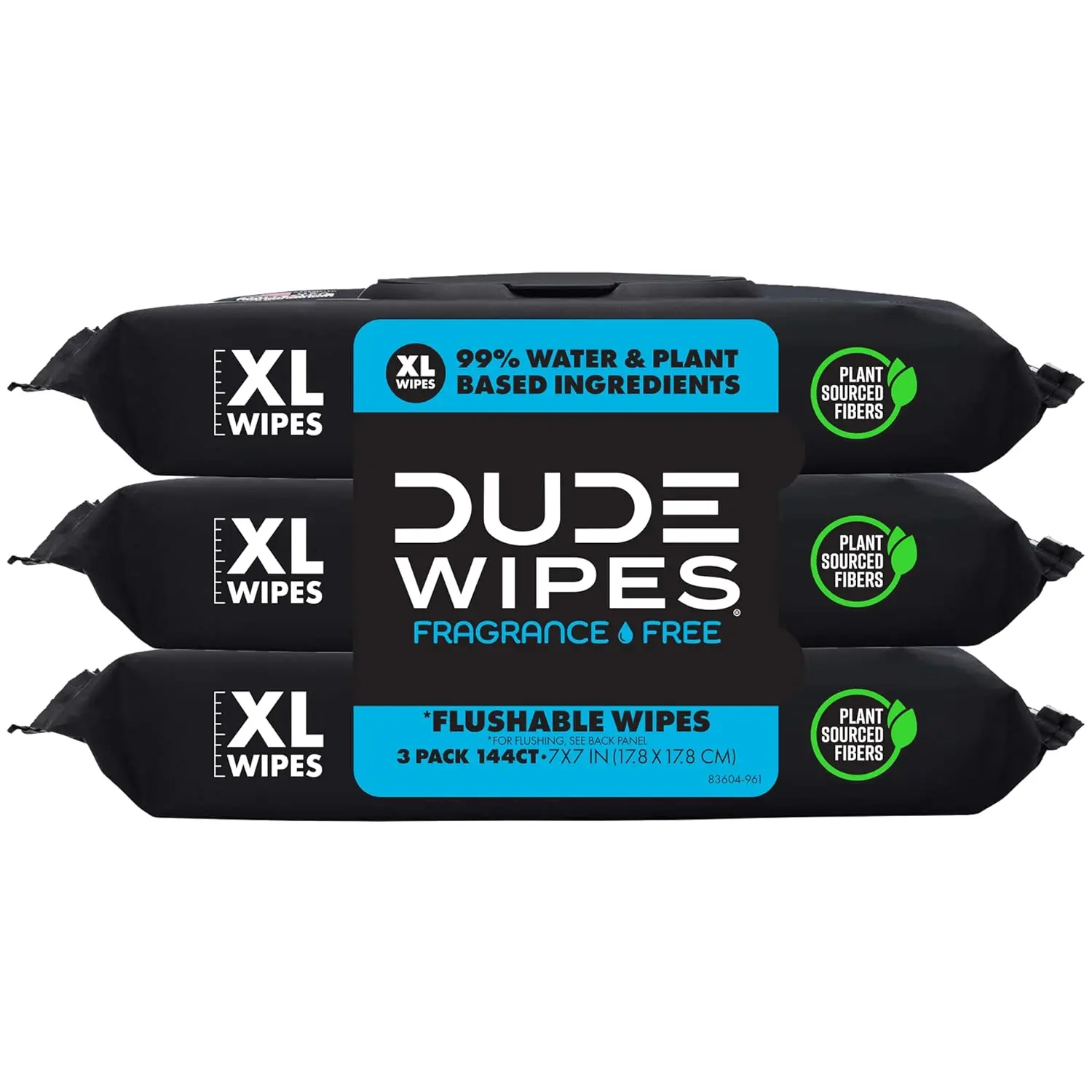 

Unscented Flushable Wipes - Extra-Large Adult Wet Wipes for Sensitive Skin - Infused with Vitamin E and Aloe - Septic and Sewer Safe, 144 Count