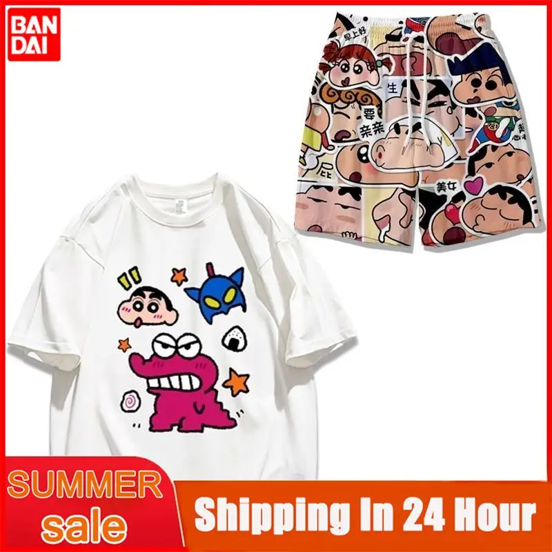 

Cartoon Anime Style Crayon Shin Chan Pajamas Women's Summer Cute Short-Sleeved Shorts Homewear Sets Girl Birthday Gift