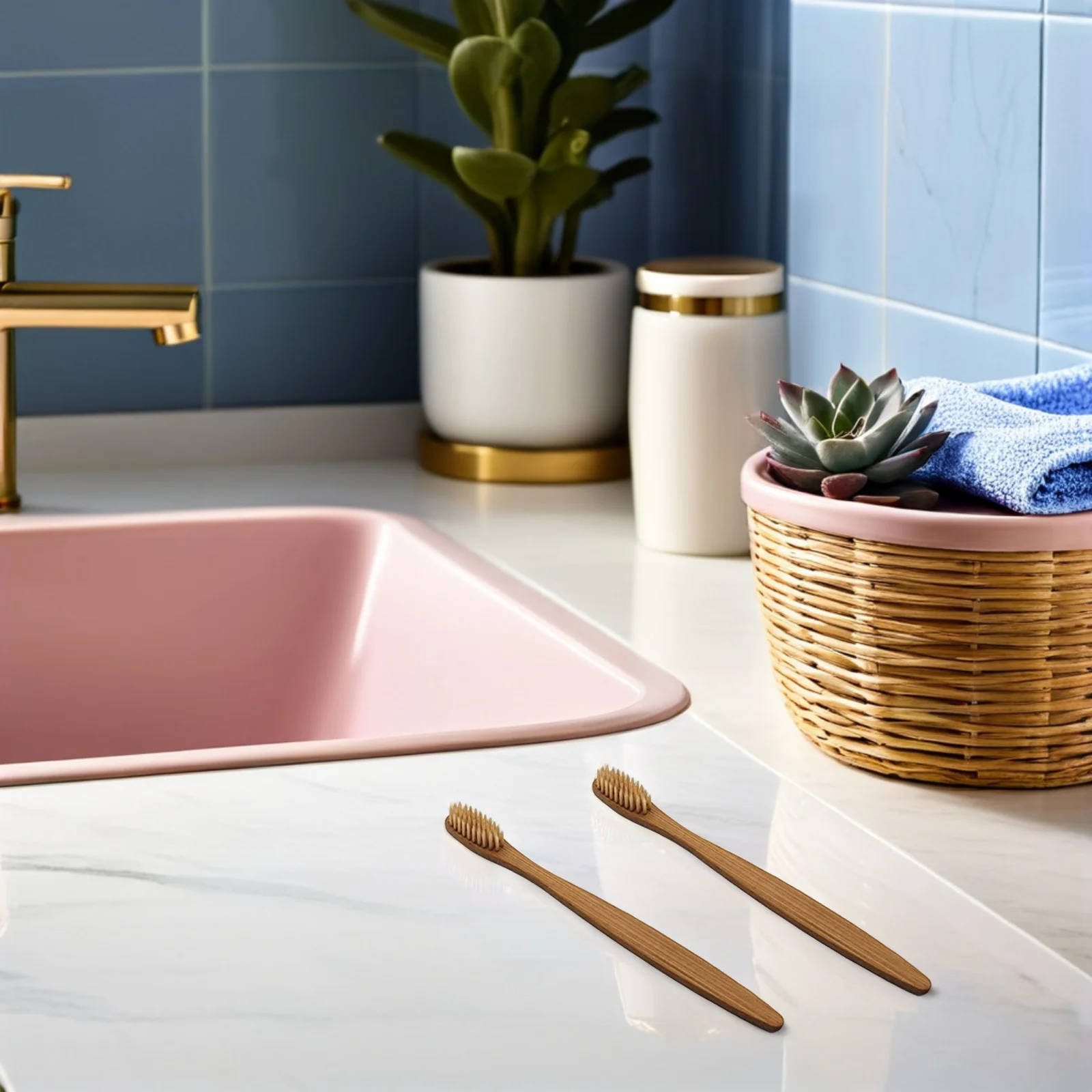 8 قطعة مجموعة فرشاة أسنان مصنوعة من خشب الخيزران مقبض خشبي مستدام قدرة تنظيف قوية يزيل تبييض الأسنان صديقة للبيئة #3