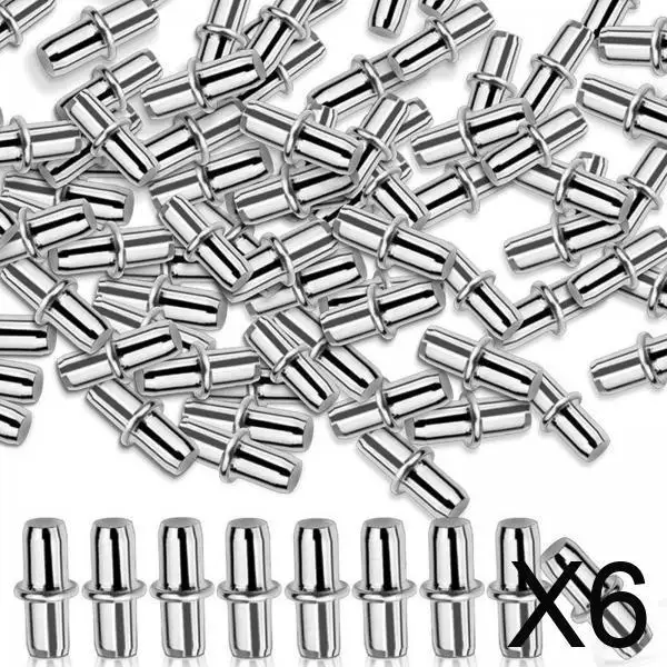 

6x 50Pcs Shelf Pins Carbon Steel 5mm Shelf Pegs for Cabinet Wardrobe Showcase