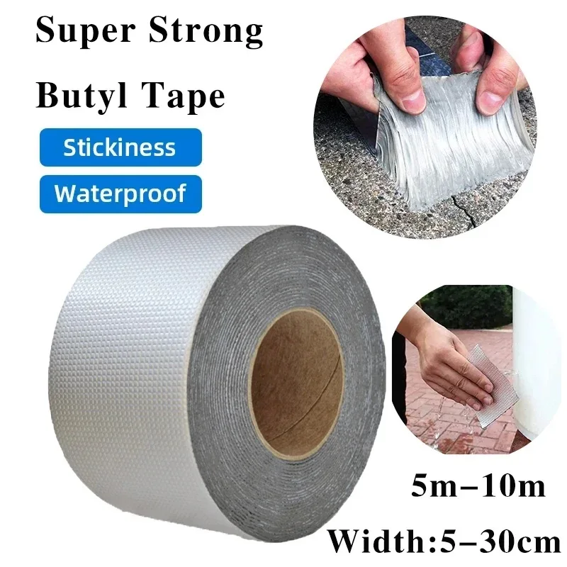 Hochtemperaturbeständiges wasserdichtes Klebeband, Aluminiumfolie, dickes Butylband, Wand, Pool, Dach, Risse, Kanalreparatur, selbstdichtend – Detail 11
