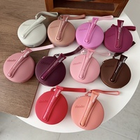 Rhode Lipstick Holder Bag Cosmetic Mirror Organizer Coin Purse Lip Glaze Organizer Storage Bag Toast Ribbon Espresso Lip Balm