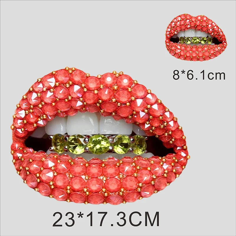 DTF parche adhesivo de hierro con labios rojos para ropa, ropa, todo, camiseta, bricolaje, Sudadera con capucha, bolsa, almohada lavable