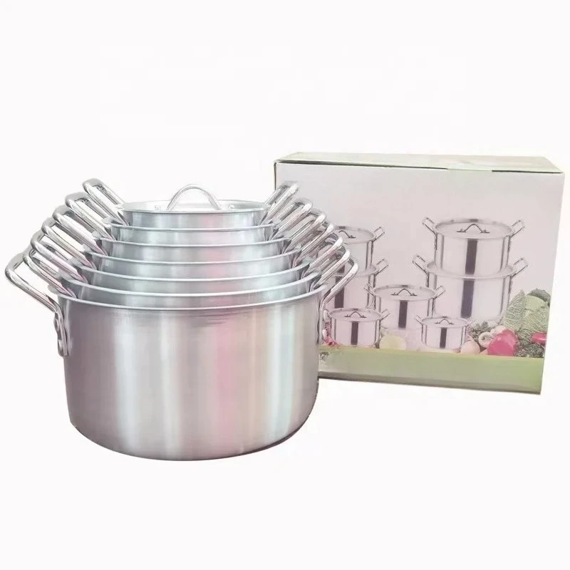 Applicable to 7 Pcs Aluminum Cookware Set Non Stick Cooking Pot 14/16/18/20/22/24/26cm Pot Set